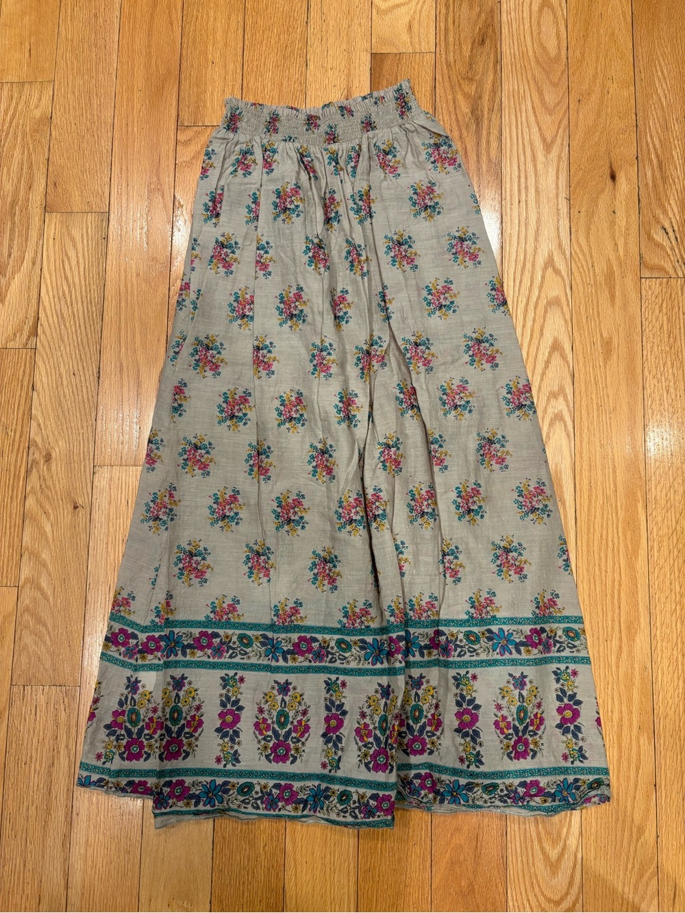 Bohemian Cotton Maxi Skirt